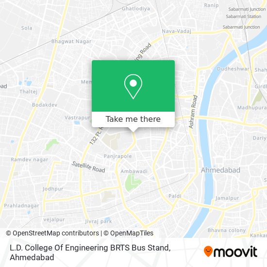 L.D. College Of Engineering BRTS Bus Stand map