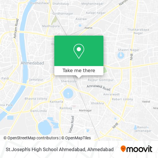 St.Joseph's High School Ahmedabad map