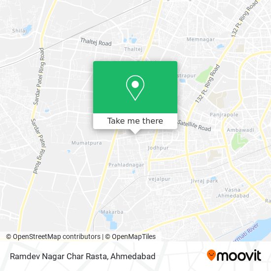 Ramdev Nagar Char Rasta map
