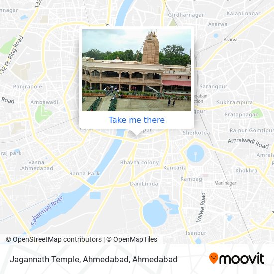 Jagannath Temple, Ahmedabad map