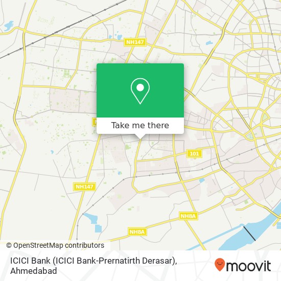 ICICI Bank (ICICI Bank-Prernatirth Derasar) map