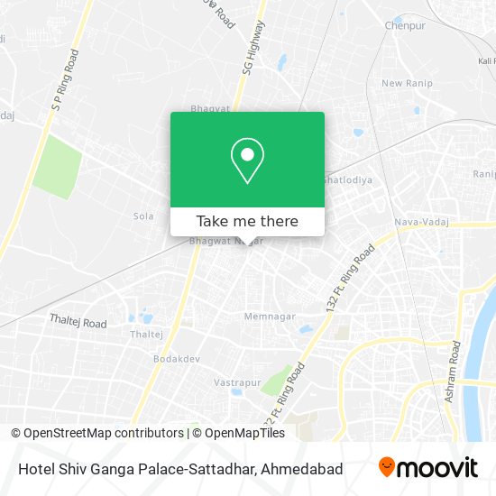 Hotel Shiv Ganga Palace-Sattadhar map