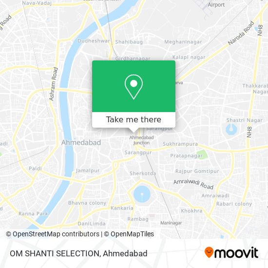 OM SHANTI SELECTION map