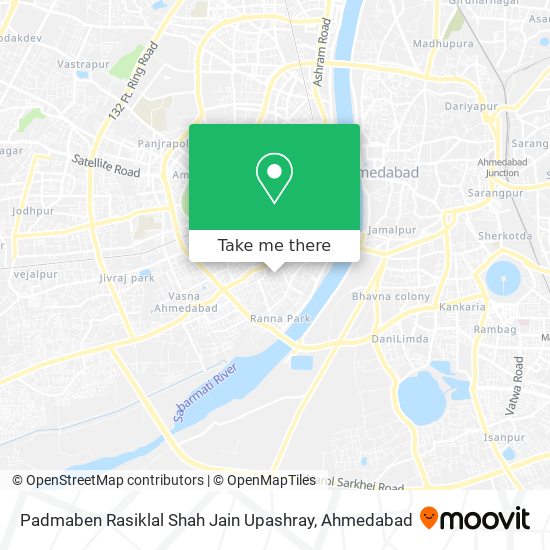 Padmaben Rasiklal Shah Jain Upashray map