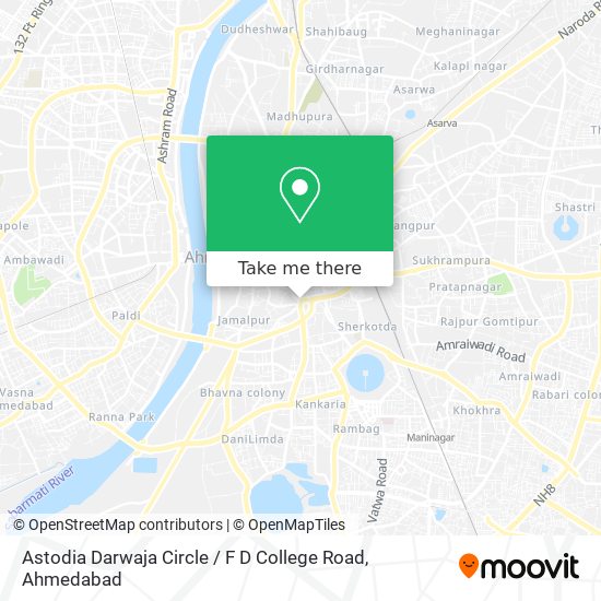 Astodia Darwaja Circle / F D College Road map