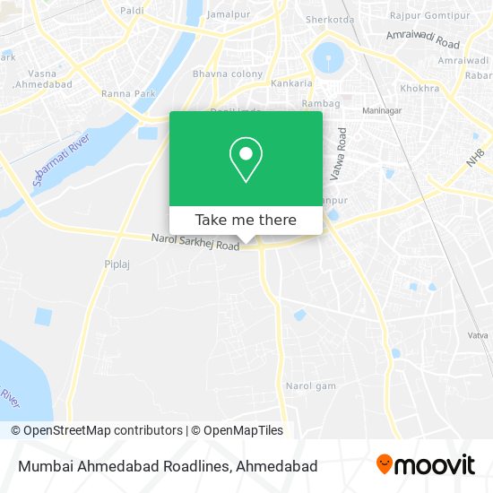 Mumbai Ahmedabad Roadlines map