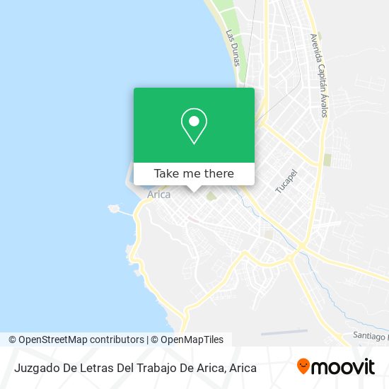 Juzgado De Letras Del Trabajo De Arica map