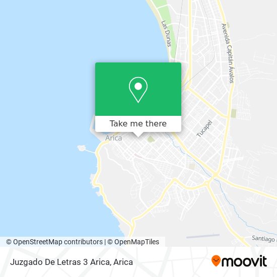 Juzgado De Letras 3 Arica map