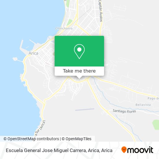Mapa de Escuela General Jose Miguel Carrera, Arica