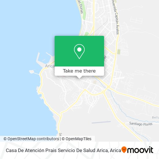 Casa De Atención Prais Servicio De Salud Arica map