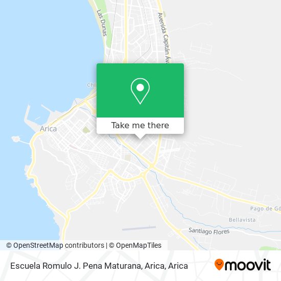 Escuela Romulo J. Pena Maturana, Arica map
