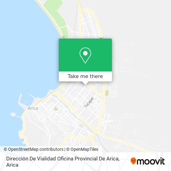 Dirección De Vialidad Oficina Provincial De Arica map