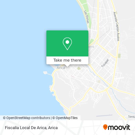 Mapa de Fiscalía Local De Arica