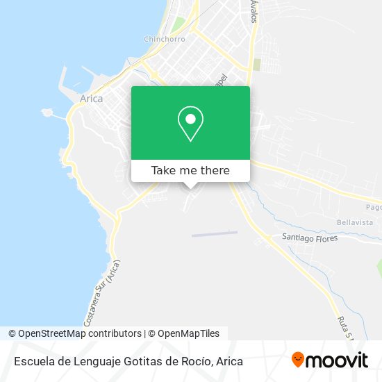 Mapa de Escuela de Lenguaje Gotitas de Rocío