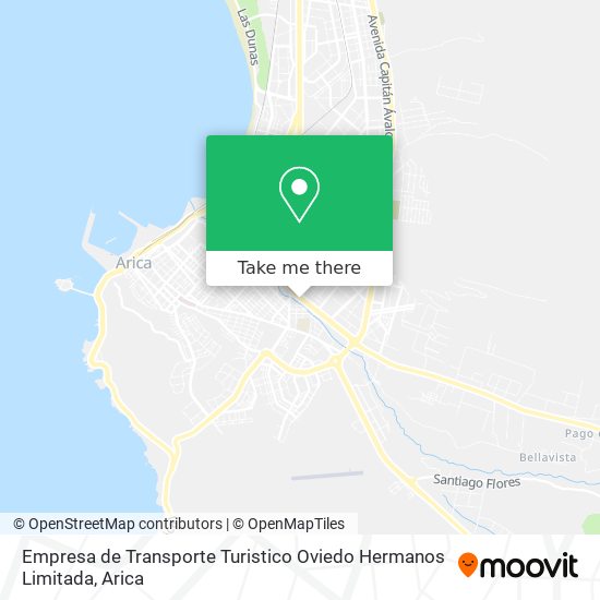 Empresa de Transporte Turistico Oviedo Hermanos Limitada map