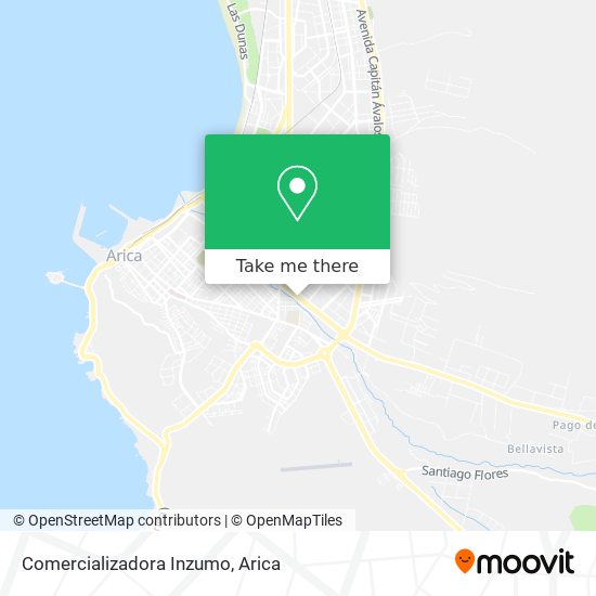 Mapa de Comercializadora Inzumo