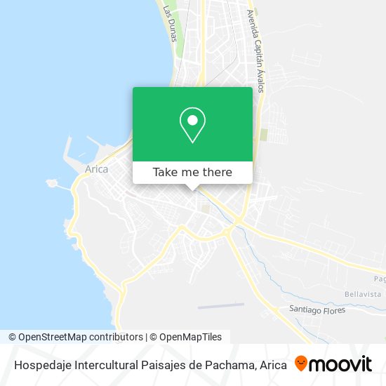 Mapa de Hospedaje Intercultural Paisajes de Pachama