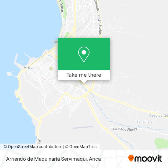 Mapa de Arriendo de Maquinaría Servimaqui
