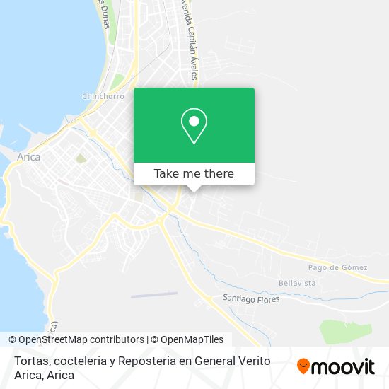 Tortas, cocteleria y Reposteria en General Verito Arica map