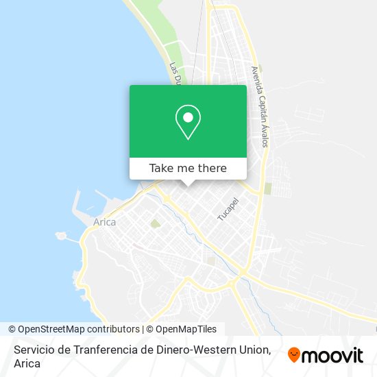 Mapa de Servicio de Tranferencia de Dinero-Western Union