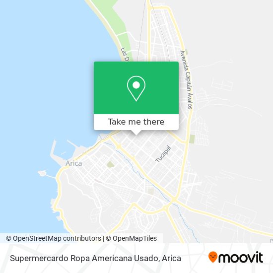 Mapa de Supermercardo Ropa Americana Usado