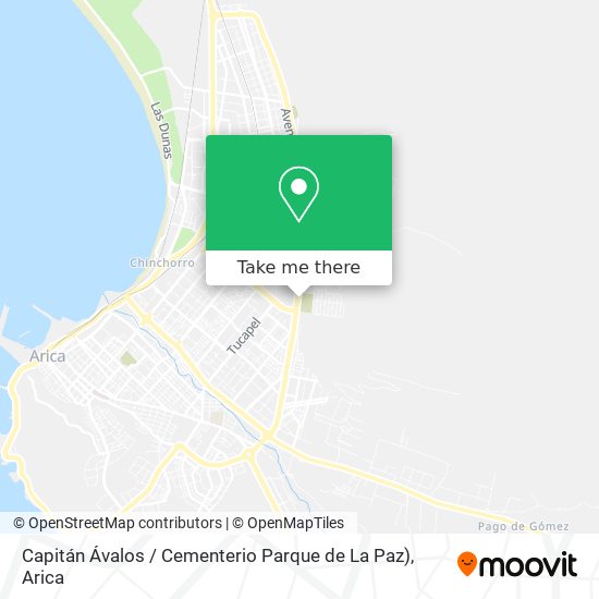 Mapa de Capitán Ávalos / Cementerio Parque de La Paz)