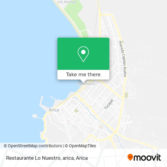 Restaurante Lo Nuestro, arica map