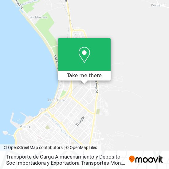 Mapa de Transporte de Carga Almacenamiento y Deposito-Soc Importadora y Exportadora Transportes Mon