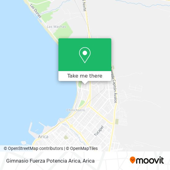 Gimnasio Fuerza Potencia Arica map