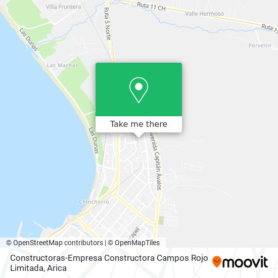Constructoras-Empresa Constructora Campos Rojo Limitada map