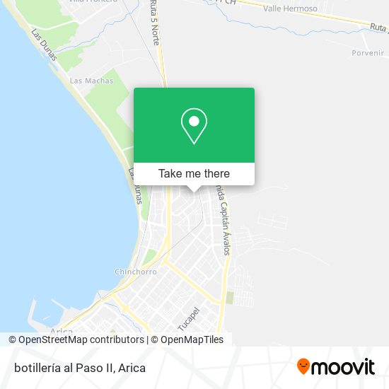 Mapa de botillería al Paso II