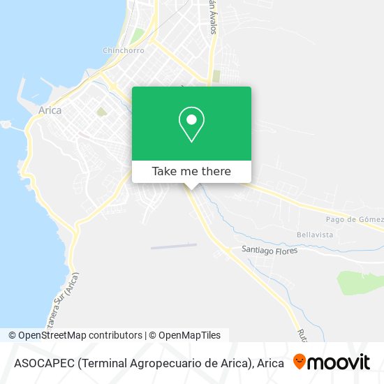 Mapa de ASOCAPEC (Terminal Agropecuario de Arica)