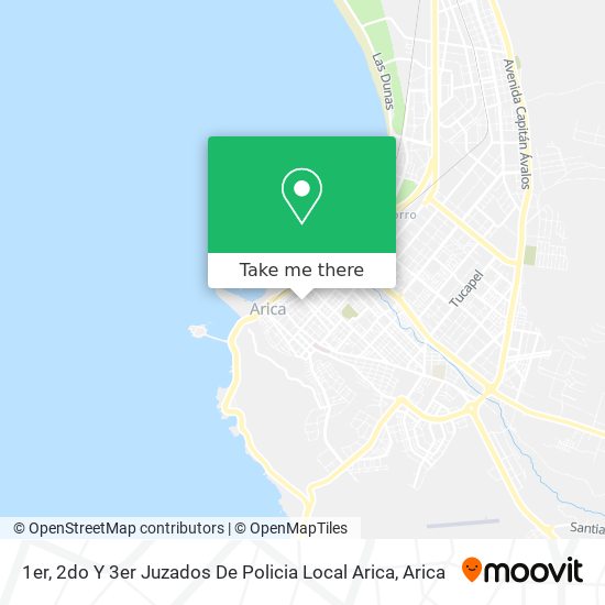 Mapa de 1er, 2do Y 3er Juzados De Policia Local Arica