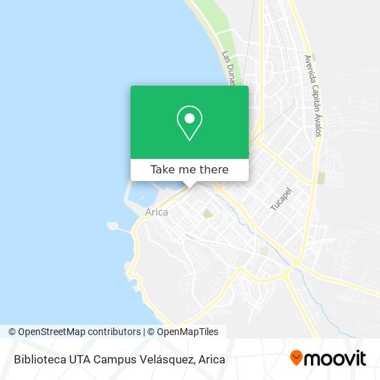Mapa de Biblioteca UTA Campus Velásquez