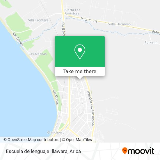 Mapa de Escuela de lenguaje Illawara