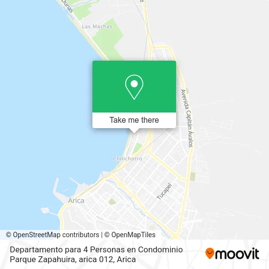 Departamento para 4 Personas en Condominio Parque Zapahuira, arica 012 map