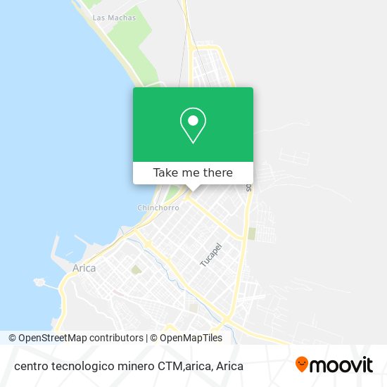 centro tecnologico minero CTM,arica map