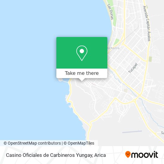 Mapa de Casino Oficiales de Carbineros Yungay