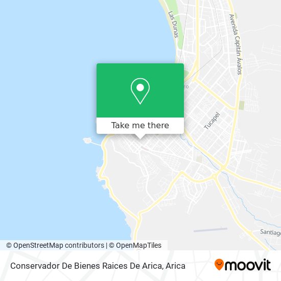 Mapa de Conservador De Bienes Raices De Arica