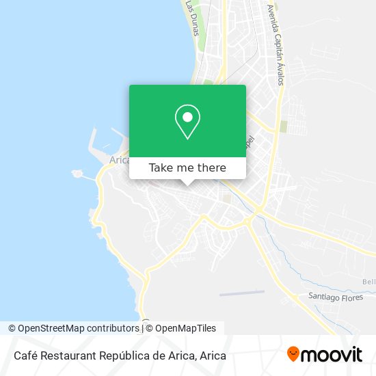 Mapa de Café Restaurant República de Arica