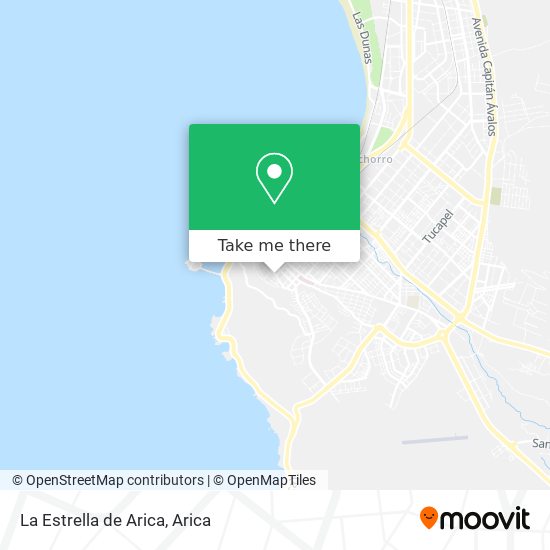 Mapa de La Estrella de Arica