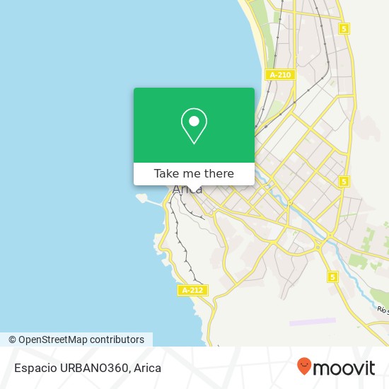 Mapa de Espacio URBANO360, Avenida Rafael Sotomayor 360 1000000 Arica, Arica, Arica y Parinacota