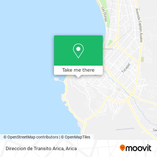 Direccion de Transito Arica map