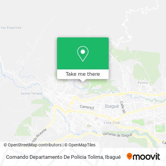 Comando Departamento De Policia Tolima map