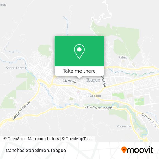 Canchas San Simon map