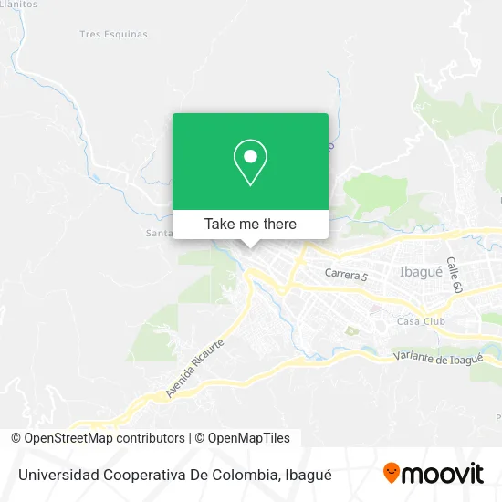 Mapa de Universidad Cooperativa De Colombia
