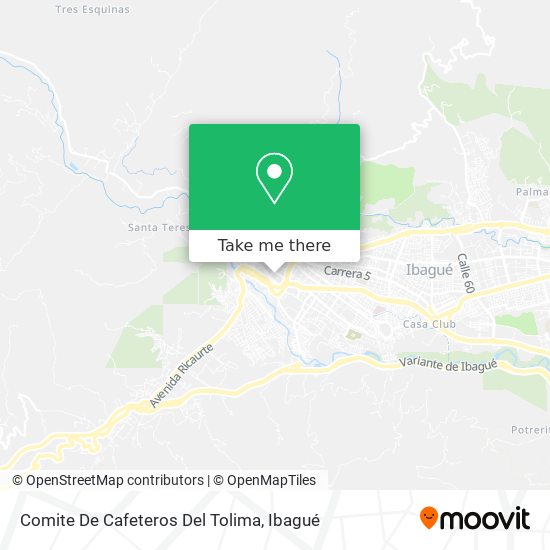 Mapa de Comite De Cafeteros Del Tolima