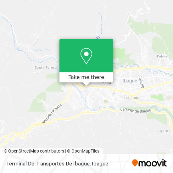 Terminal De Transportes De Ibagué map