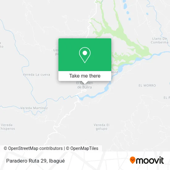 Mapa de Paradero Ruta 29