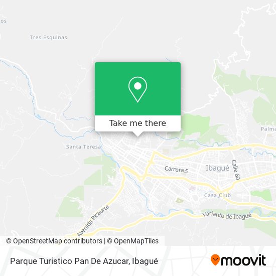 Parque Turistico Pan De Azucar map